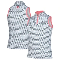 Girl's Youth FootJoy  White The Charles Schwab Challenge Sleeveless Polo