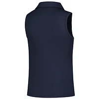 Girl's Youth Puma  Navy The Charles Schwab Challenge Piped Cloudspun Sleeveless Polo