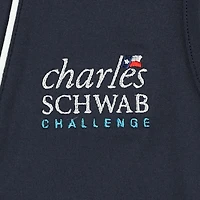 Girl's Youth Puma  Navy The Charles Schwab Challenge Piped Cloudspun Sleeveless Polo