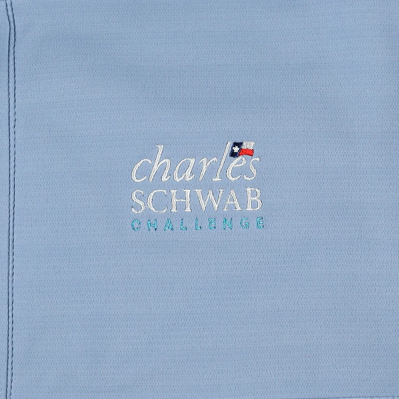 Men's FootJoy  Light Blue The Charles Schwab Challenge Ottoman Knit Full-Zip Vest