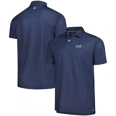 Men's FootJoy  Navy The Charles Schwab Challenge ProDry Bounce Print Stretch Pique Polo