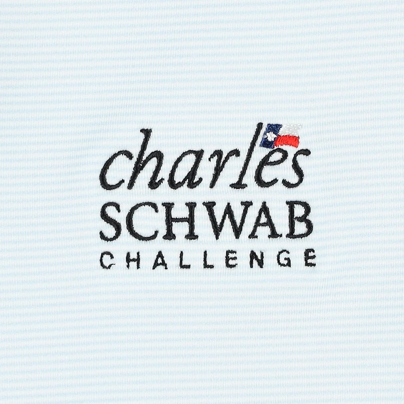 Women's FootJoy  Light Blue/Navy The Charles Schwab Challenge Raglan Quarter-Zip Pullover
