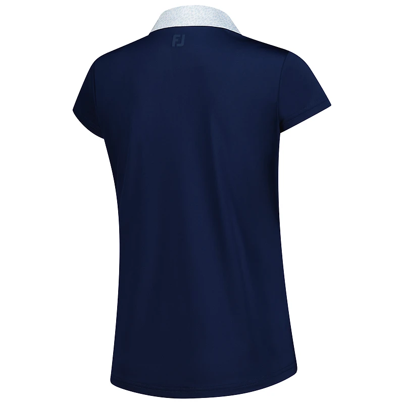 Polo à manches courtes The Charles Schwab Challenge bleu marine FootJoy pour femme