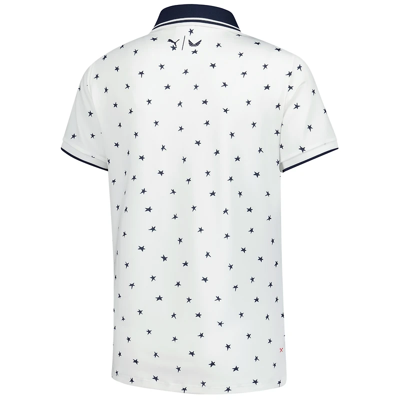 Polo Puma blanc The Charles Schwab Challenge Dancing Stars pour femme