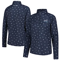 Pull à fermeture éclair quart de tour Puma x Volition Navy The Charles Schwab Challenge You-V Star Raglan pour femme
