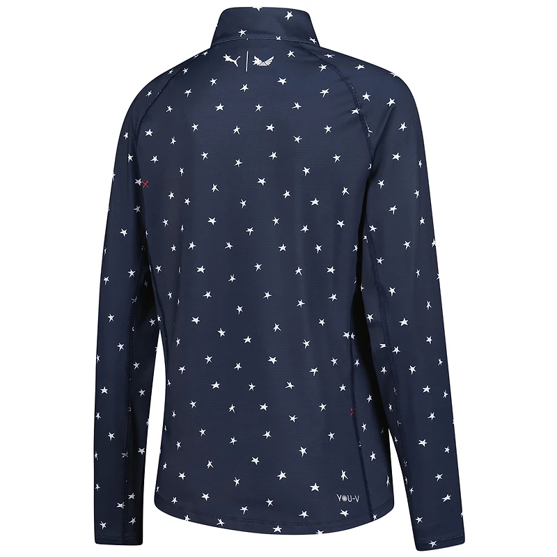 Women's Puma x Volition Navy The Charles Schwab Challenge You-V Star Raglan Quarter-Zip Pullover