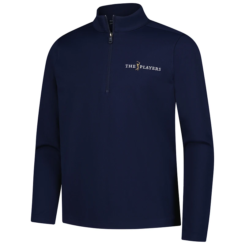 Pull demi-zip en piqué bleu marine Under Armour THE PLAYERS pour garçon