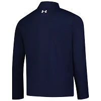 Pull demi-zip en piqué bleu marine Under Armour THE PLAYERS pour garçon