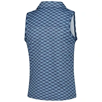 Girls Youth Puma Navy THE PLAYERS Scallop Print CLOUDSPUN Sleeveless Polo