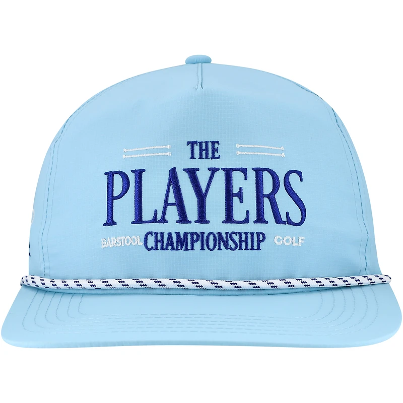 Casquette à visière à pression en corde Performance THE PLAYERS pour homme Barstool Golf bleu clair