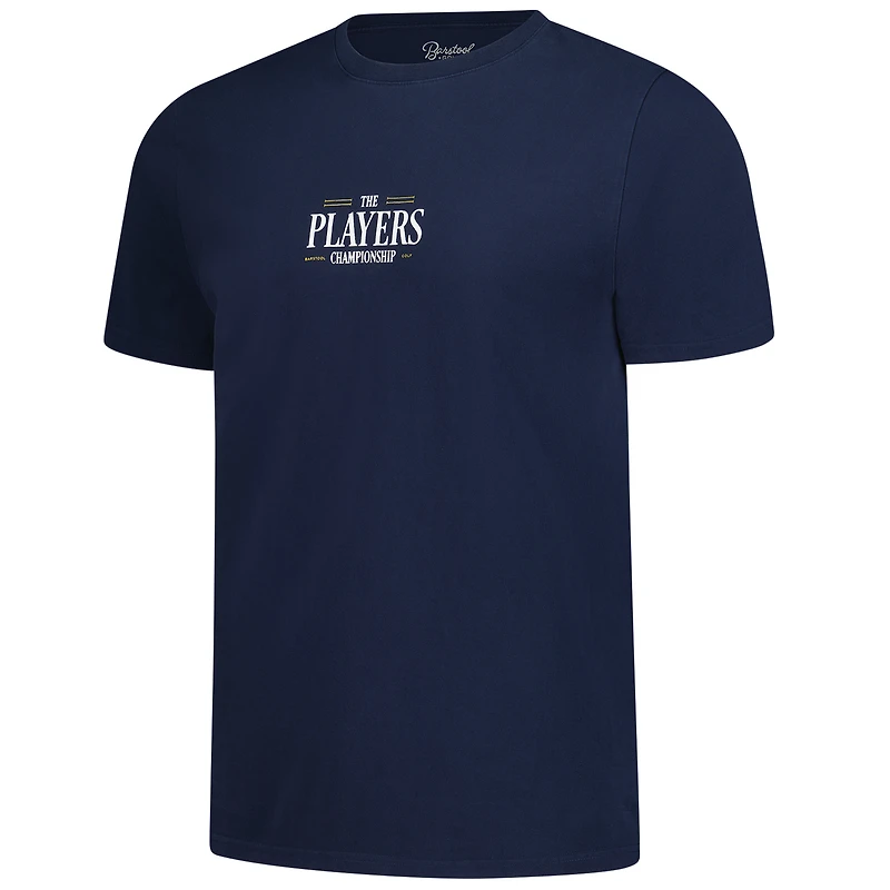 Men's Barstool Golf Navy 2025 THE PLAYERS Varsity Logo T-Shirt