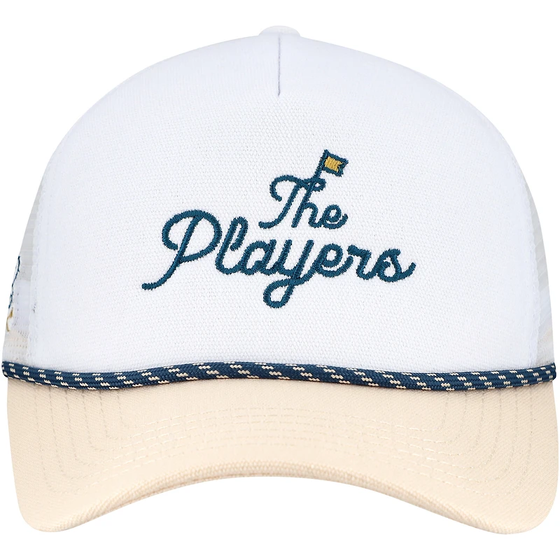 Men's Barstool Golf  White/Tan THE PLAYERS Nailhead Canvas Rope Adjustable Hat