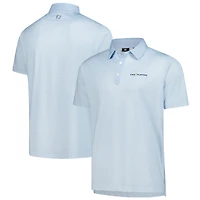 Men's FootJoy  Light Blue THE PLAYERS ProDry Checker Print Lisle Polo