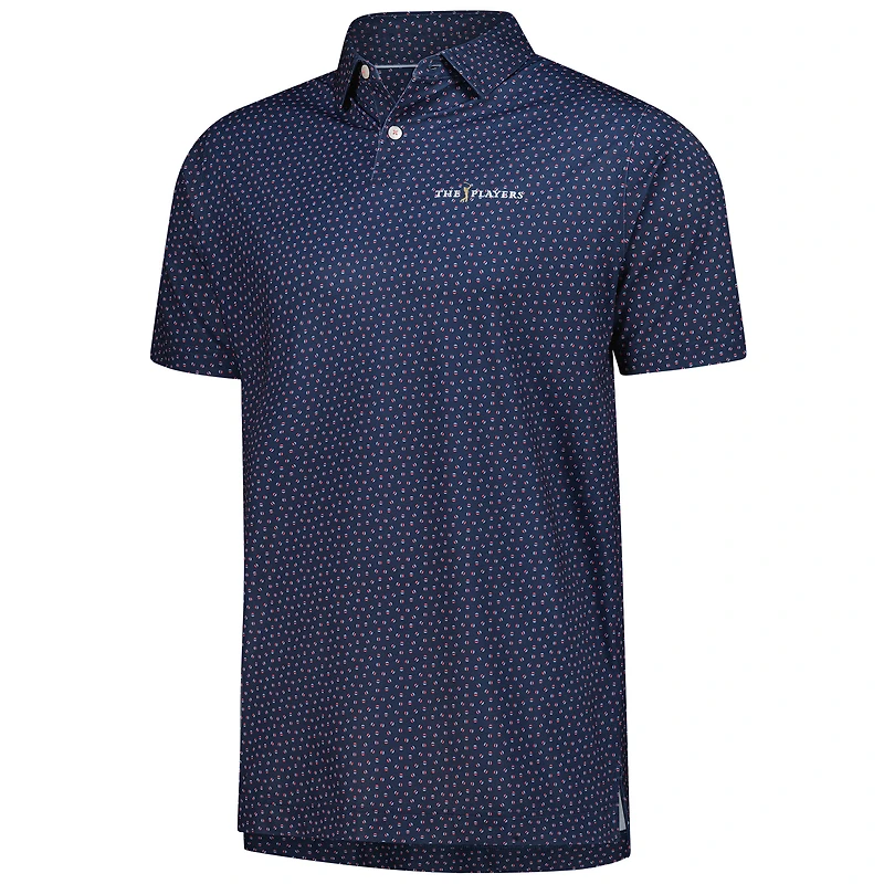Polo en piqué extensible ProDry Bounce Print bleu marine THE PLAYERS de FootJoy pour homme
