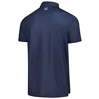 Men's FootJoy  Navy THE PLAYERS ProDry Bounce Print Stretch Pique Polo