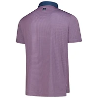 Men's FootJoy  Navy THE PLAYERS ProDry Lattice Print Lisle Polo