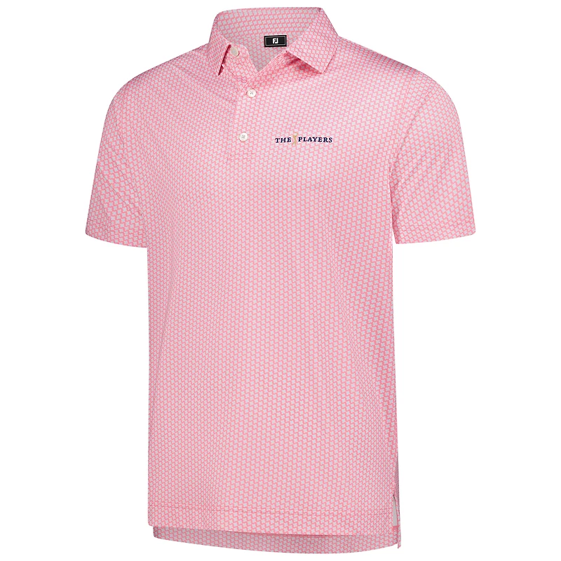 Men's FootJoy  Pink 2025 THE PLAYERS ProDry Houndstooth Geo Lisle Polo
