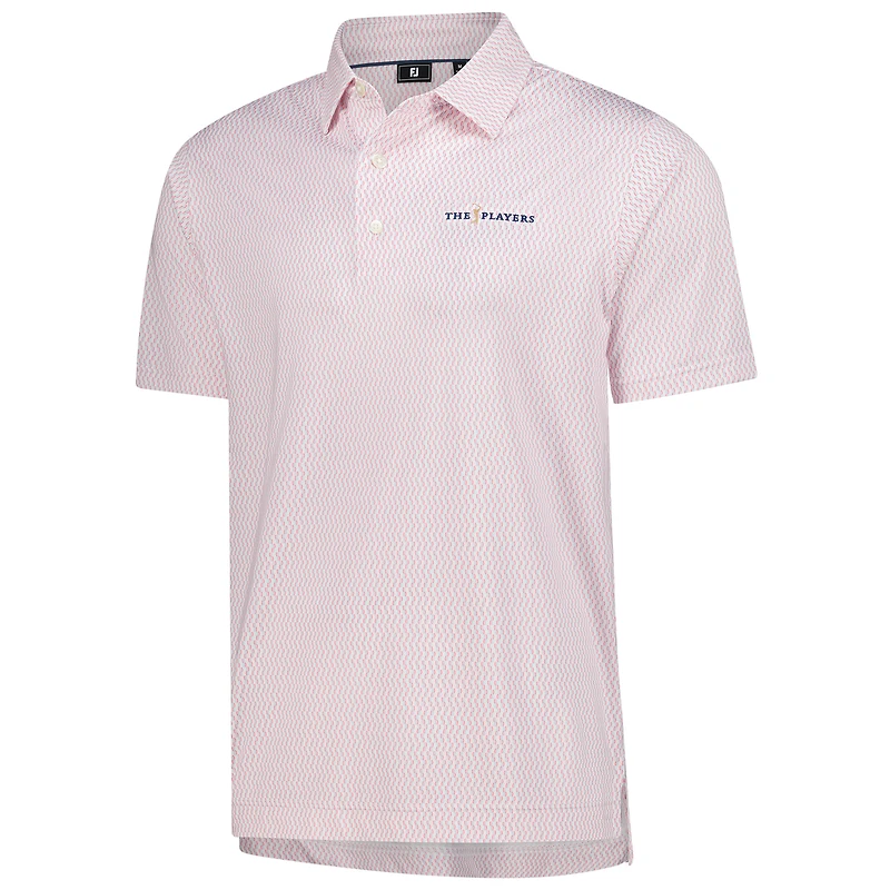 Men's FootJoy  Pink THE PLAYERS ProDry Wiggle Print Lisle Polo