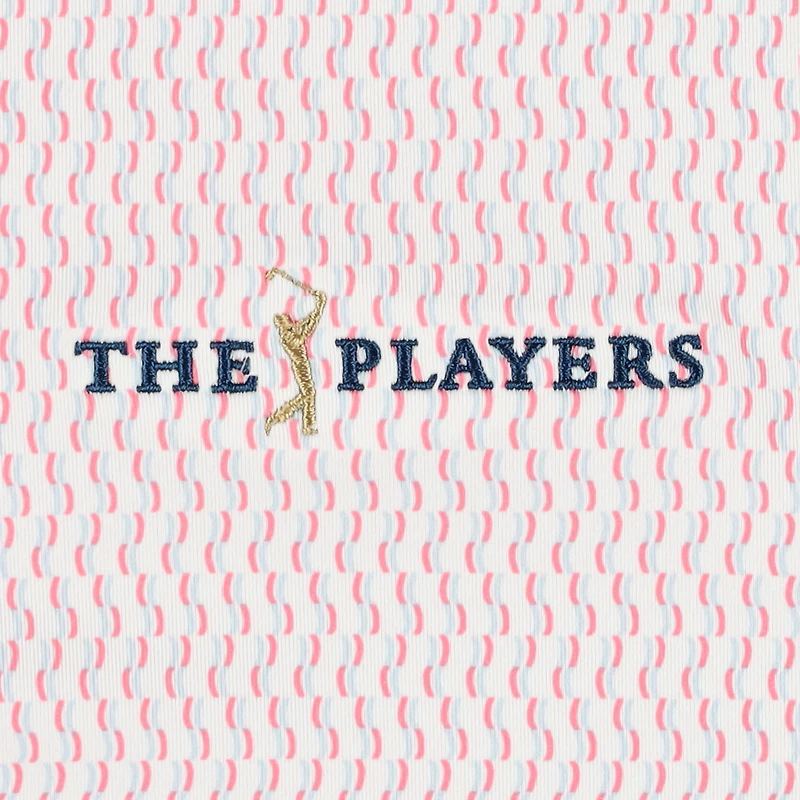 Men's FootJoy  Pink THE PLAYERS ProDry Wiggle Print Lisle Polo