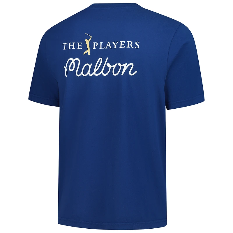T-shirt bleu marine pour homme Malbon Golf THE PLAYERS