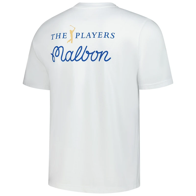T-shirt Malbon Golf blanc pour homme THE PLAYERS