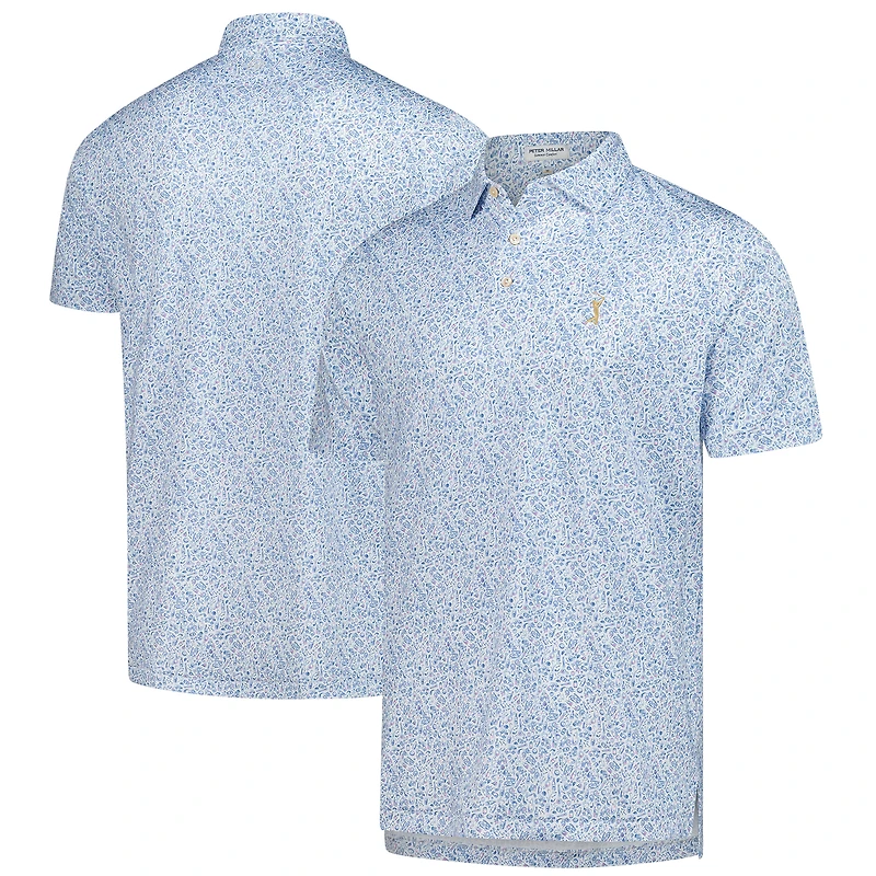 Polo performance Peter Millar bleu THE PLAYERS Goldman Bar pour homme