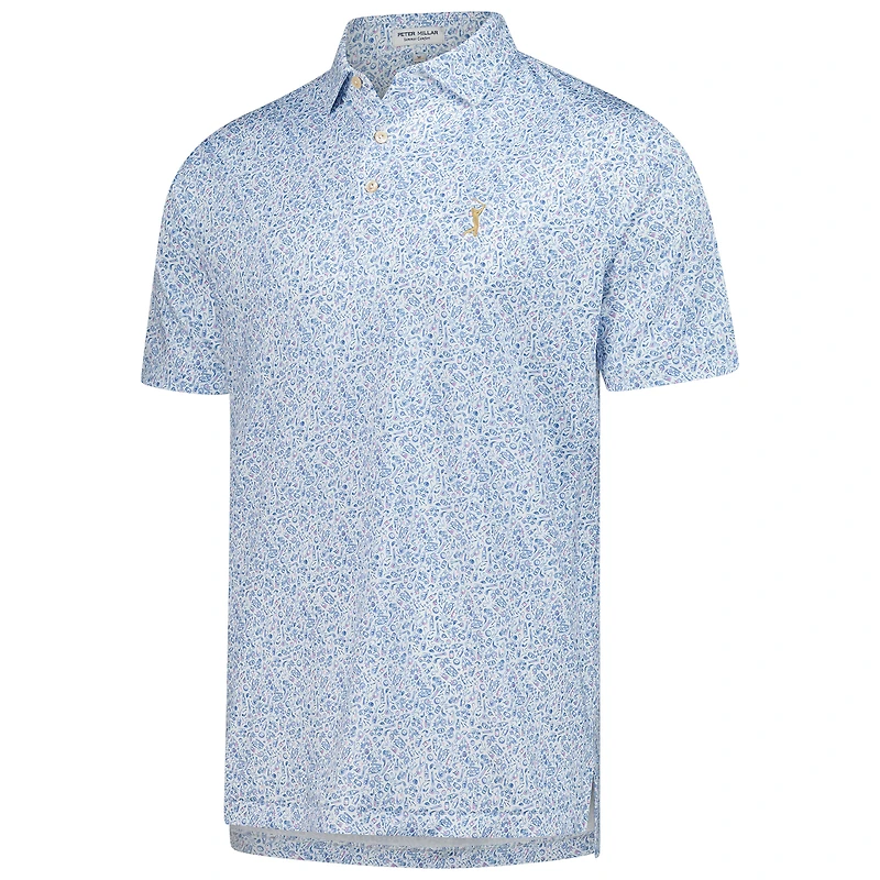 Polo performance Peter Millar bleu THE PLAYERS Goldman Bar pour homme