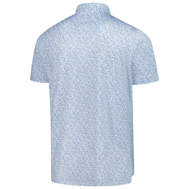Polo performance Peter Millar bleu THE PLAYERS Goldman Bar pour homme
