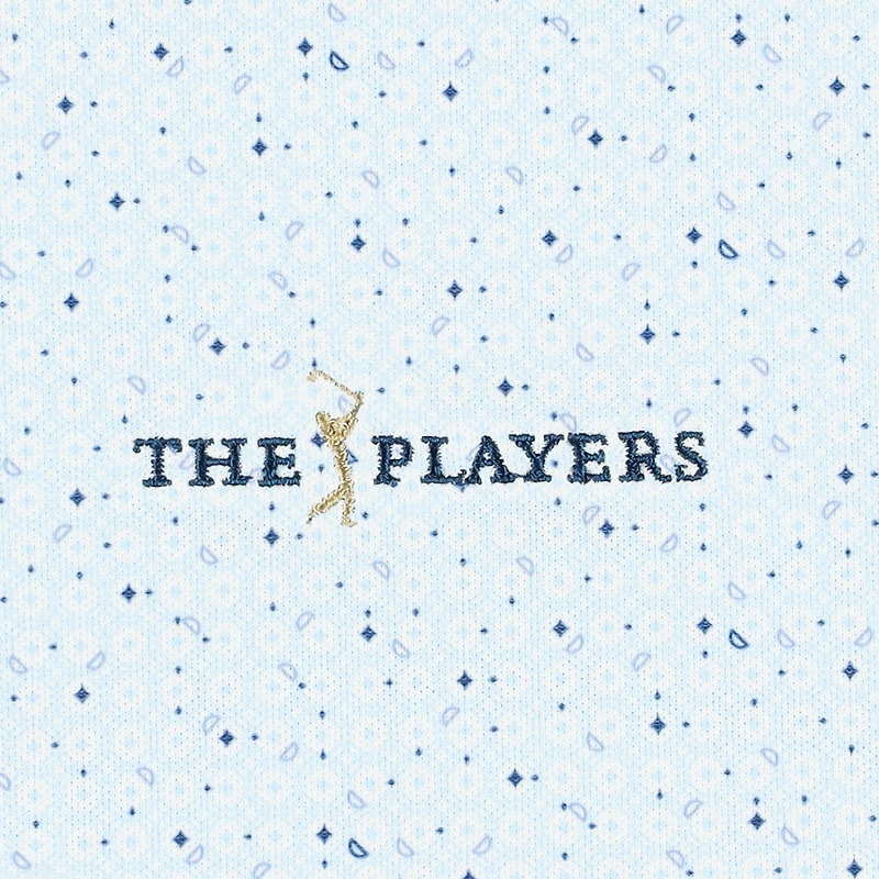 Men's Peter Millar Light Blue THE PLAYERS Casa Nova Performance Mesh Polo