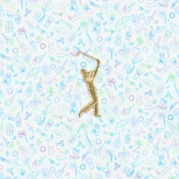 Polo performance Jammin' Goldman Island bleu clair Peter Millar THE PLAYERS pour homme