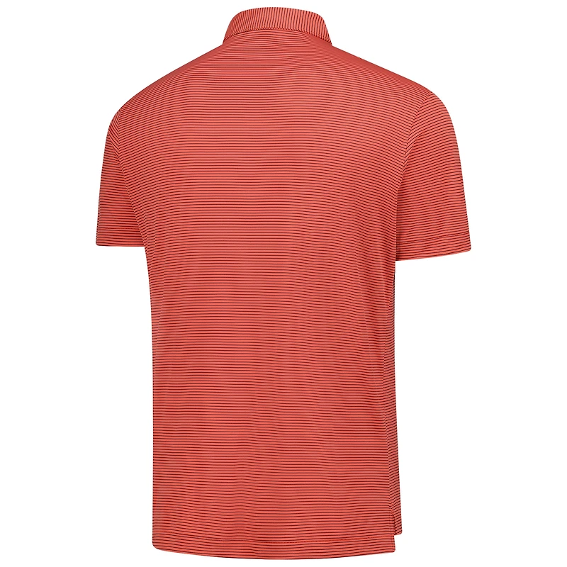 Polo à rayures poids plume Peter Millar orange THE PLAYERS pour homme