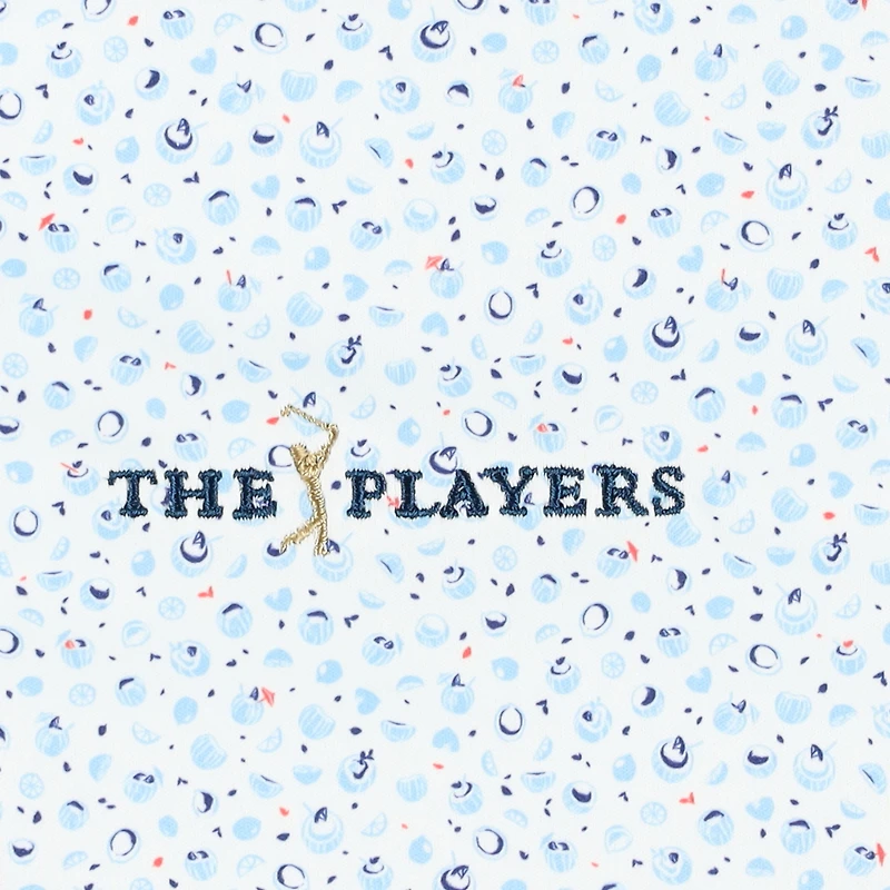 Men's Peter Millar  White THE PLAYERS Featherweight Coconut Lime Polo