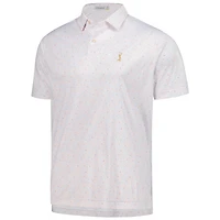 Polo nid d'abeille poids plume Peter Millar White THE PLAYERS Goldman pour homme