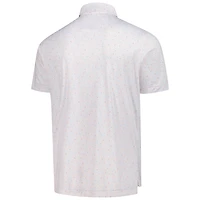 Polo nid d'abeille poids plume Peter Millar White THE PLAYERS Goldman pour homme