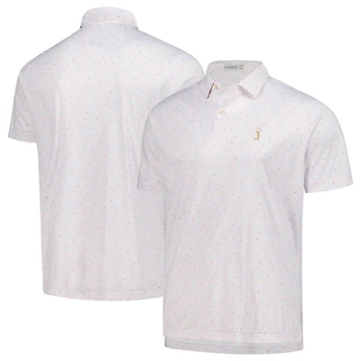 Men's Peter Millar  White THE PLAYERS Goldman Featherweight Honeycomb Polo