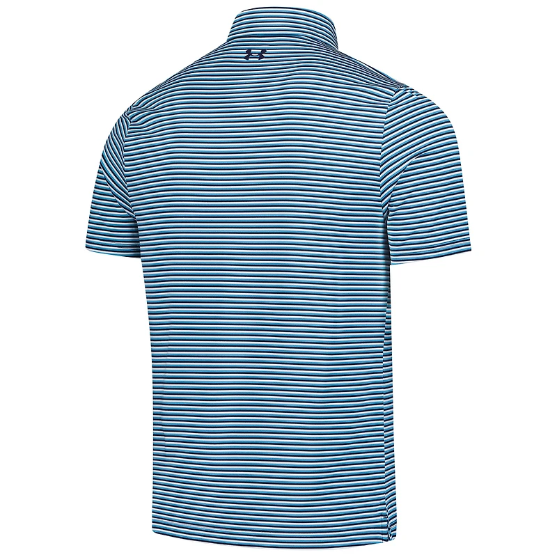 Polo bleu à rayures Drive Groove THE PLAYERS pour homme de Under Armour