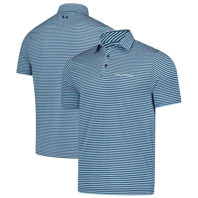 Polo bleu à rayures Drive Groove THE PLAYERS pour homme de Under Armour