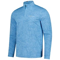Men's Under Armour  Blue THE PLAYERS Line Dye Jacquard Quarter-Zip Pullover