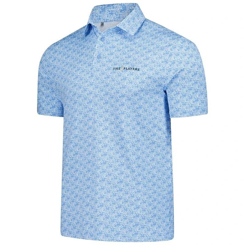 Polo bleu Under Armour THE PLAYERS Playoff 3.0 Golden Eagle pour homme