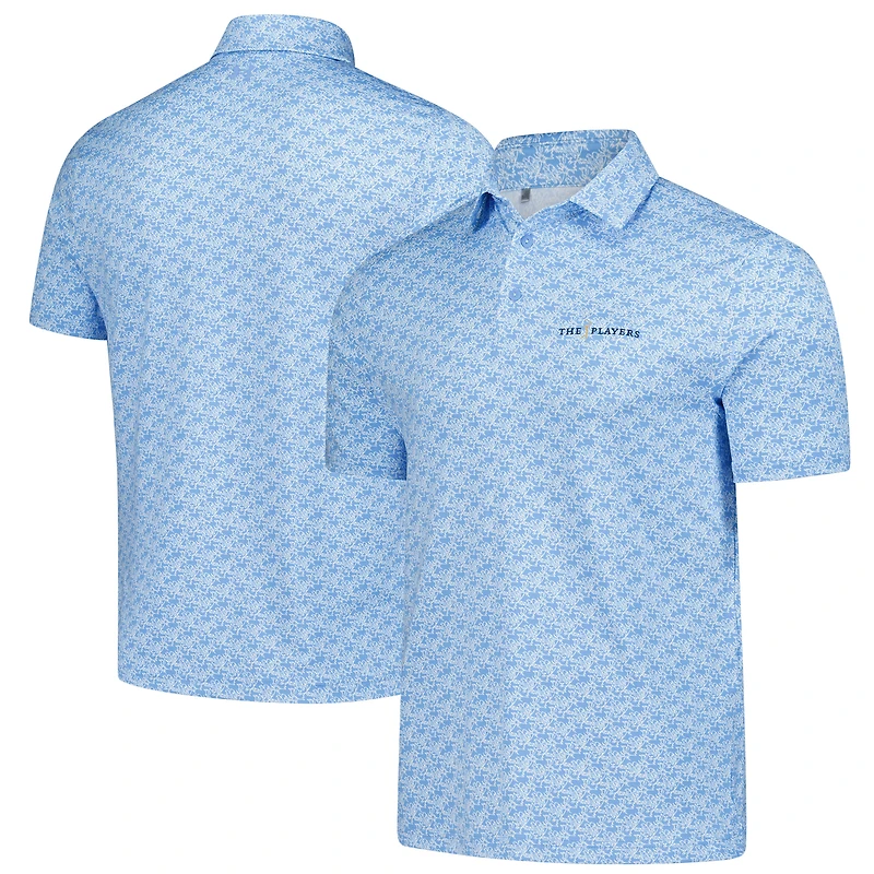 Polo bleu Under Armour THE PLAYERS Playoff 3.0 Golden Eagle pour homme