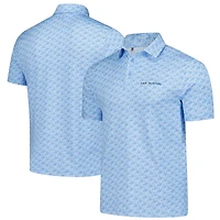 Polo bleu Under Armour THE PLAYERS Playoff 3.0 Golden Eagle pour homme