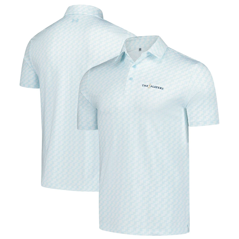 Men's Under Armour Light Blue THE PLAYERS Drive Clubhouse Grid Polo