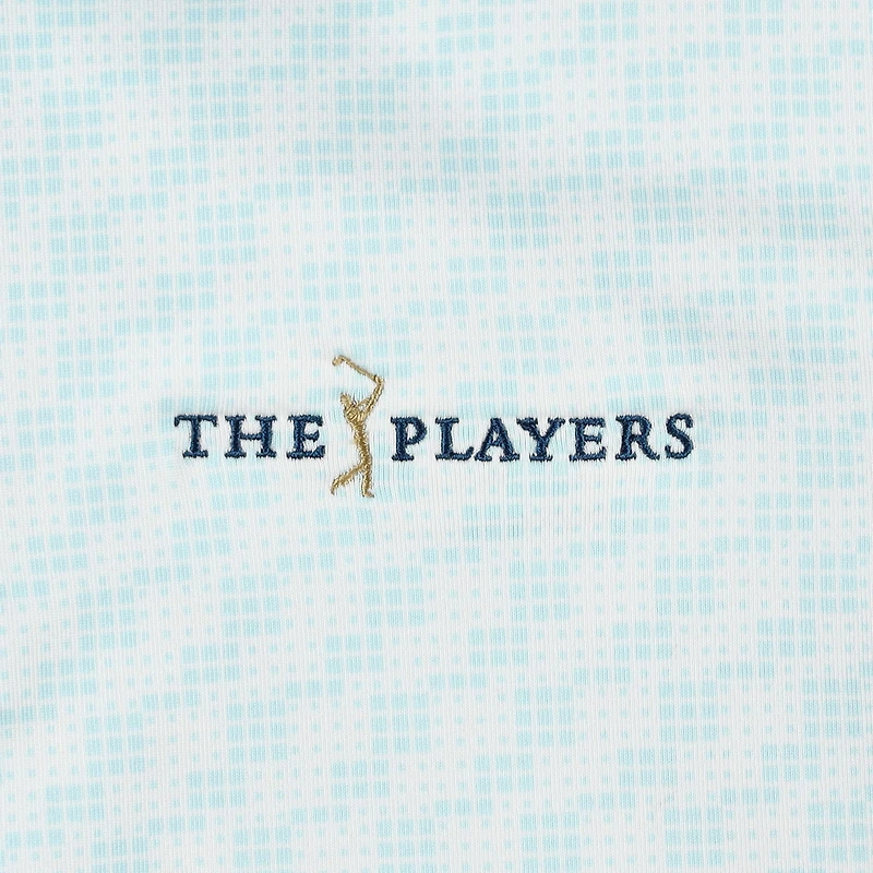 Polo Under Armour bleu clair THE PLAYERS Drive Clubhouse Grid pour homme