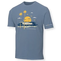 Men's Ahead  Blue The PLAYERS Sunset On Green Chapman T-Shirt