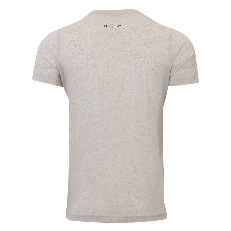Ahead Cream THE PLAYERS Pelican 17th Flag T-shirt classique à trois mélanges pour hommes