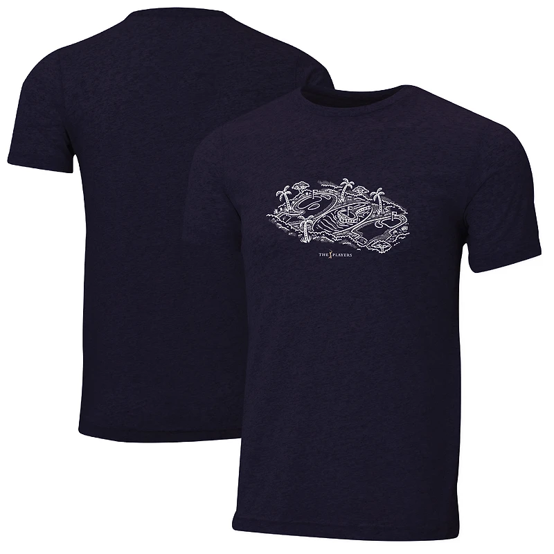 T-shirt bleu marine THE PLAYERS Course Instant Classic Tri-Blend pour homme