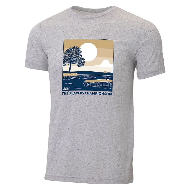 Men's Ahead  Oatmeal THE PLAYERS 2024 Island Green Instant Classic Tri-Blend T-Shirt