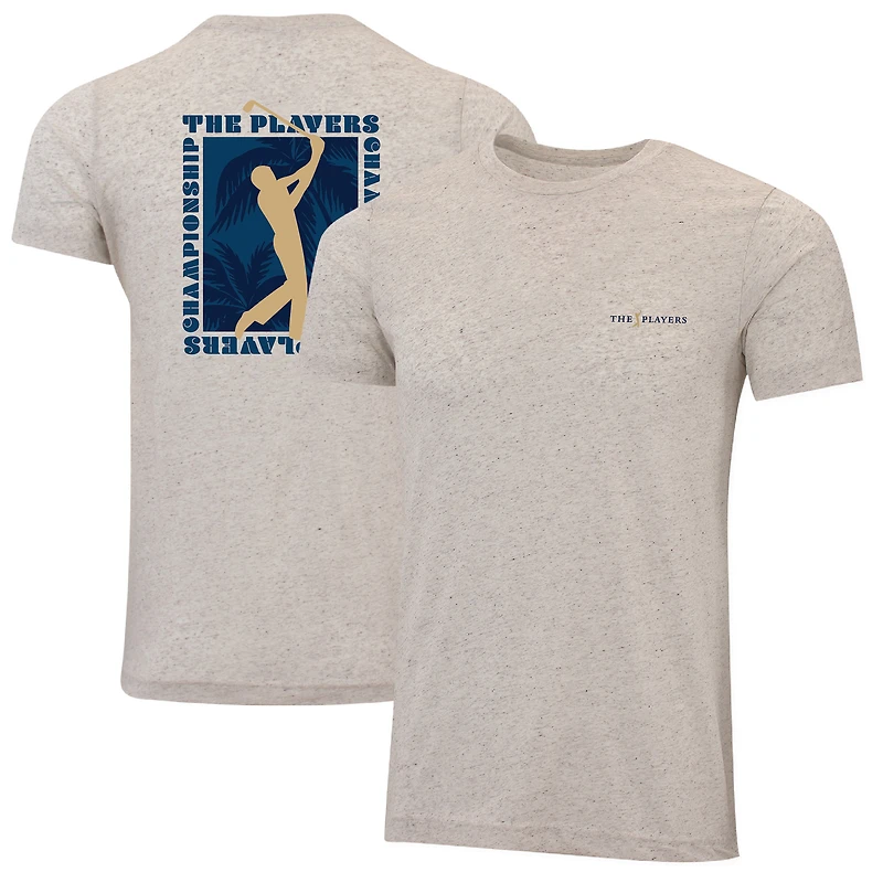 T-shirt blanc à manches courtes pour homme, motif THE PLAYERS Championship, coupe classique instantanée, en tri-mélange