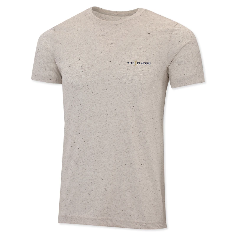 T-shirt blanc à manches courtes pour homme, motif THE PLAYERS Championship, coupe classique instantanée, en tri-mélange