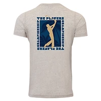 T-shirt blanc à manches courtes pour homme, motif THE PLAYERS Championship, coupe classique instantanée, en tri-mélange